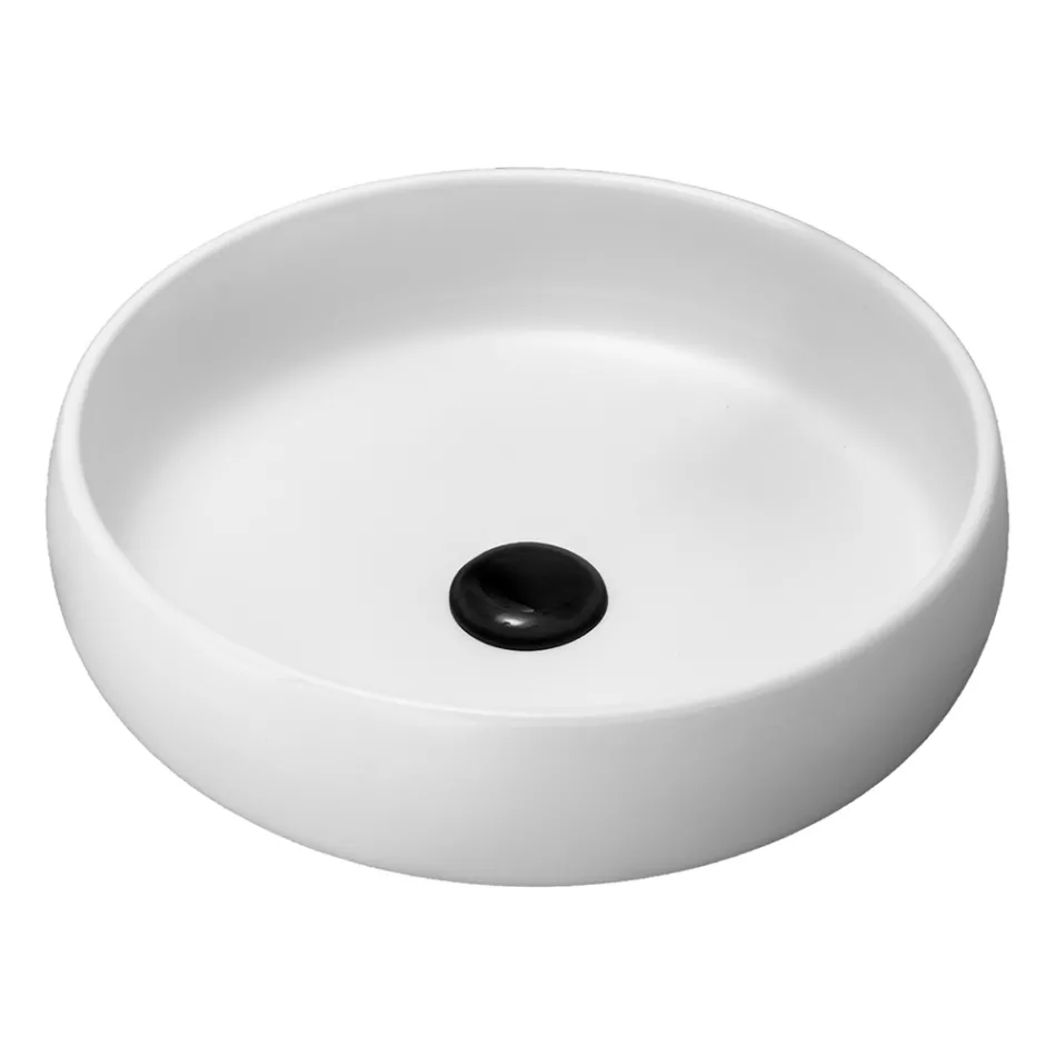 Composición de mueble de baño negro completo con espejo y accesorios - Maryse Viadurini