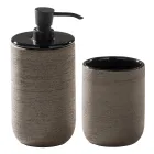 Composición de mueble de baño negro completo con espejo y accesorios - Maryse Viadurini