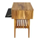 Composición de mueble de baño sobre encimera negro con accesorios incluidos - Carolie Viadurini