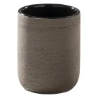 Composición de mueble de baño sobre encimera negro con accesorios incluidos - Carolie Viadurini