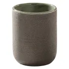 Composición de mueble de baño verde con mueble de teca y accesorios - Carolie Viadurini