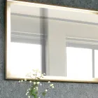 Composición de muebles de baño 150 cm en madera natural de lujo - Alide Viadurini