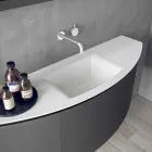 Composición de muebles de baño suspendidos de diseño moderno - Callisi3 Viadurini