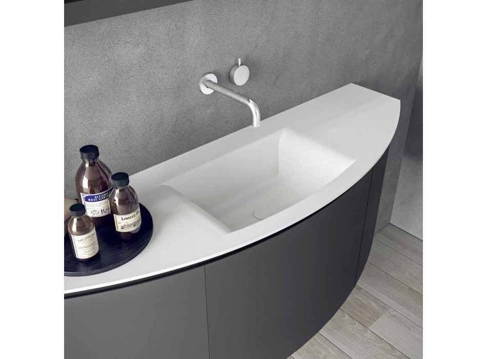 Composición de muebles de baño suspendidos de diseño moderno - Callisi3 Viadurini