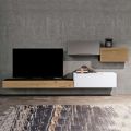 Composición de muebles de salón y mueble TV en MDF Made in Italy - Hedda
