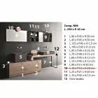 Composición de baño moderna de muebles de diseño de suelo fabricados en Italia - Farart6 Viadurini