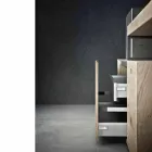 Composición de baño moderna de muebles de diseño de suelo fabricados en Italia - Farart6 Viadurini