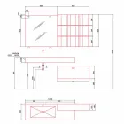 Composición de baño moderna de muebles de diseño de suelo fabricados en Italia - Farart6 Viadurini