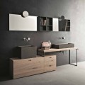 Composición de baño moderna de muebles de diseño de suelo fabricados en Italia - Farart6