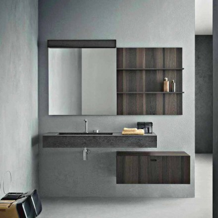 Composición para baño suspendido y diseño moderno Made in Italy - Farart9 Viadurini