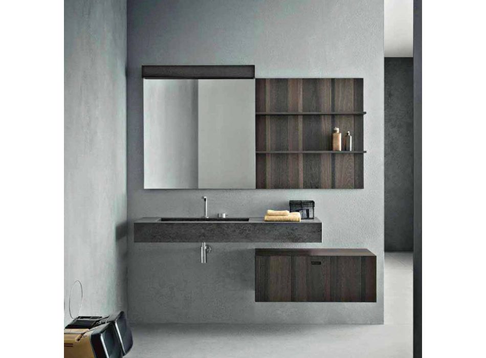 Composición para baño suspendido y diseño moderno Made in Italy - Farart9 Viadurini
