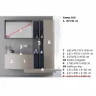 Composición de baño, suspensión de diseño italiano moderno - Callisi10 Viadurini