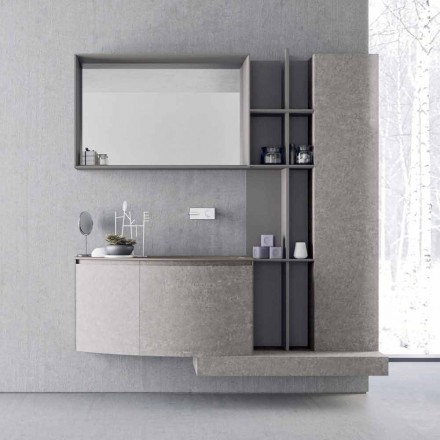 Composición de baño, suspensión de diseño italiano moderno - Callisi10 Viadurini