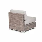 Composición de estar al aire libre con estructura tejida a mano Rita Viadurini