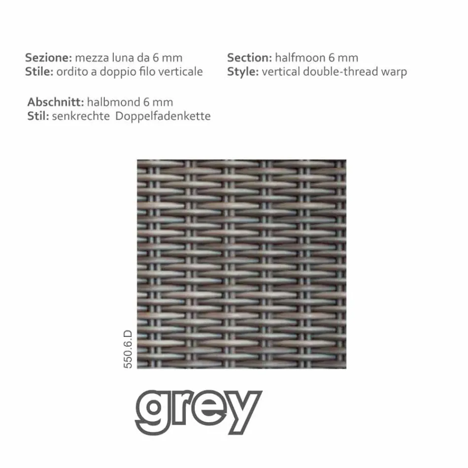 Composición de estar al aire libre con estructura tejida a mano Rita Viadurini