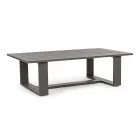 Composición de sala de estar al aire libre en aluminio con cojines de tela - Yoshi Viadurini