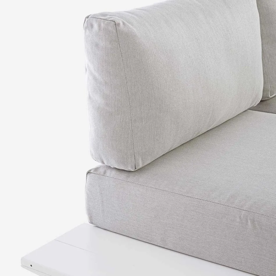 Composición de salón exterior en aluminio y tela, Homemotion - Francine Viadurini