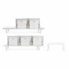 Composición de sala de estar al aire libre en aluminio y tela Homemotion - Francine Viadurini