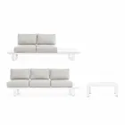 Composición de sala de estar al aire libre en aluminio y tela Homemotion - Francine Viadurini