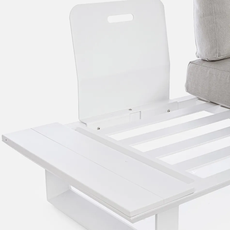 Composición de salón exterior en aluminio y tela, Homemotion - Francine Viadurini