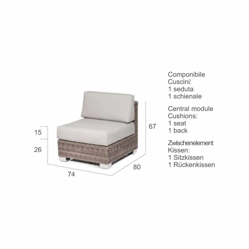 Composición viven de la artesanía jardín Ania, diseño moderno Viadurini