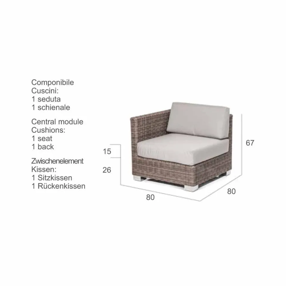 Composición viven de la artesanía jardín Ania, diseño moderno Viadurini