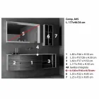 Composición de diseño suspendido, muebles de baño de diseño moderno - Callisi5 Viadurini