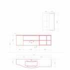 Composición de diseño suspendido, muebles de baño de diseño moderno - Callisi5 Viadurini