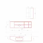 Composición de diseño suspendido, muebles de baño de diseño moderno - Callisi5 Viadurini