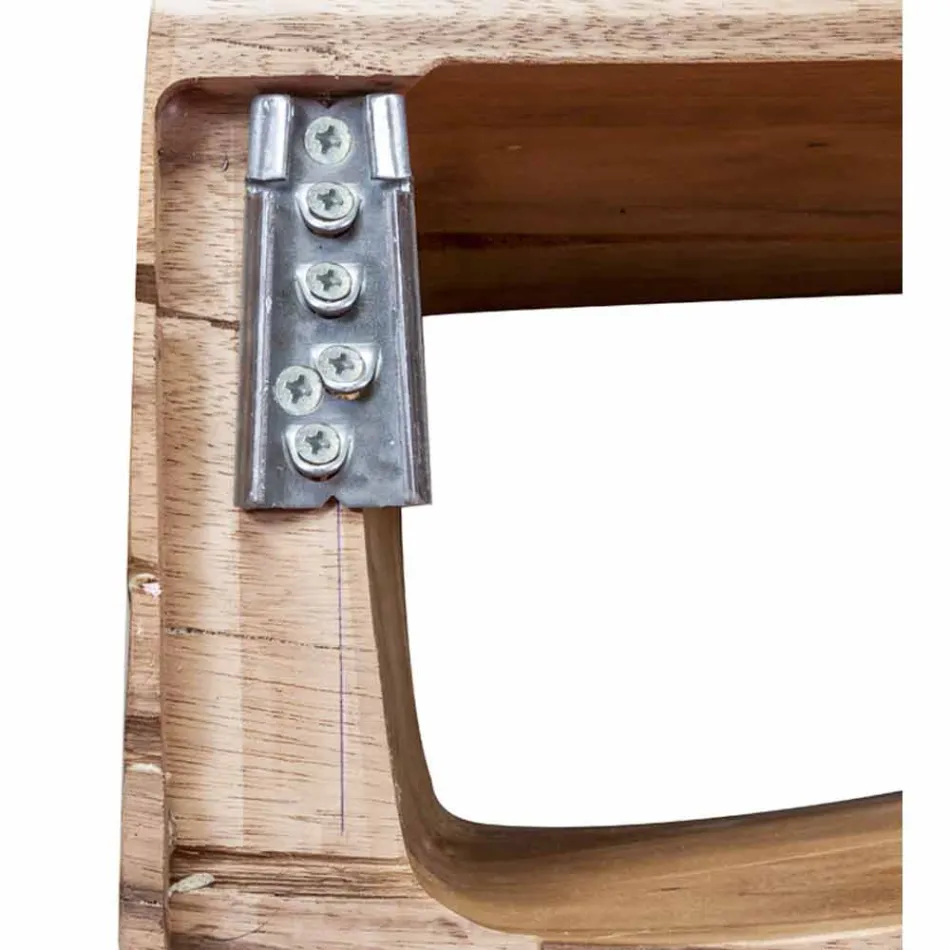 Composición suspendida de muebles de baño en madera de teca moderna - Kristi Viadurini