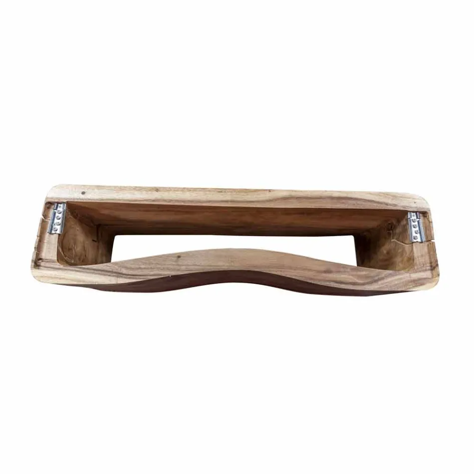 Composición suspendida de muebles de baño en madera de teca moderna - Kristi Viadurini