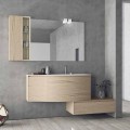 Composición suspendida y moderna para el baño, diseño Made in Italy - Callisi4