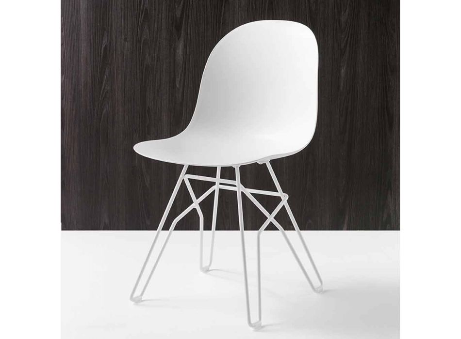 diseño moderno silla Connubia Academia Calligaris fabricado en Italia, 2 piezas Viadurini