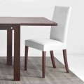 Connubia silla de Copenhague Calligaris en cuero y madera de imitación, 2 piezas