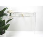 Consola de pared en diseño de piano de plexiglás transparente - Valeria Viadurini