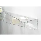 Consola de pared en diseño de piano de plexiglás transparente - Valeria Viadurini