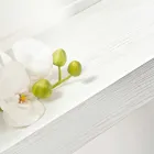 Consola de pared en madera gris blanco o corten y plexiglás - Leopardi Viadurini