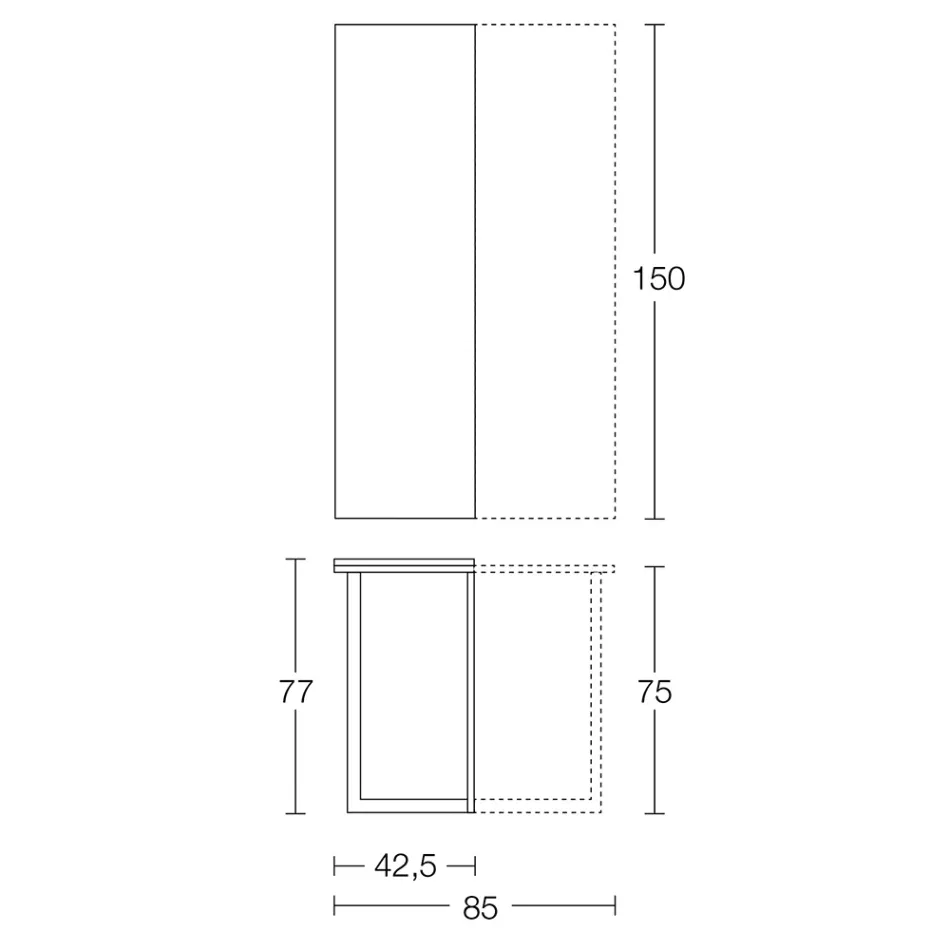 Consola Extensible 150 cm en Metal y Melamina Made in Italy - Solapa Viadurini