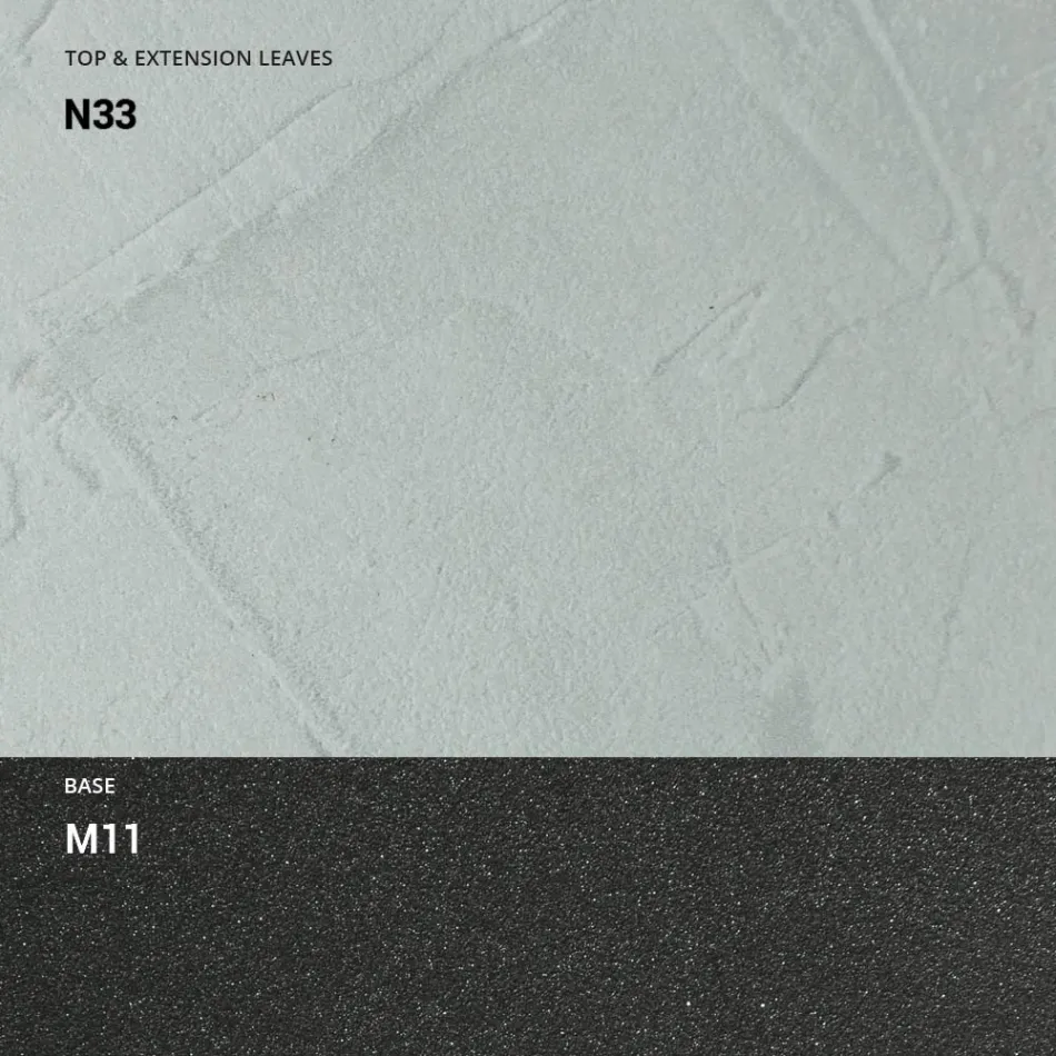 Consola Extensible 150 cm en Metal y Melamina Made in Italy - Solapa Viadurini