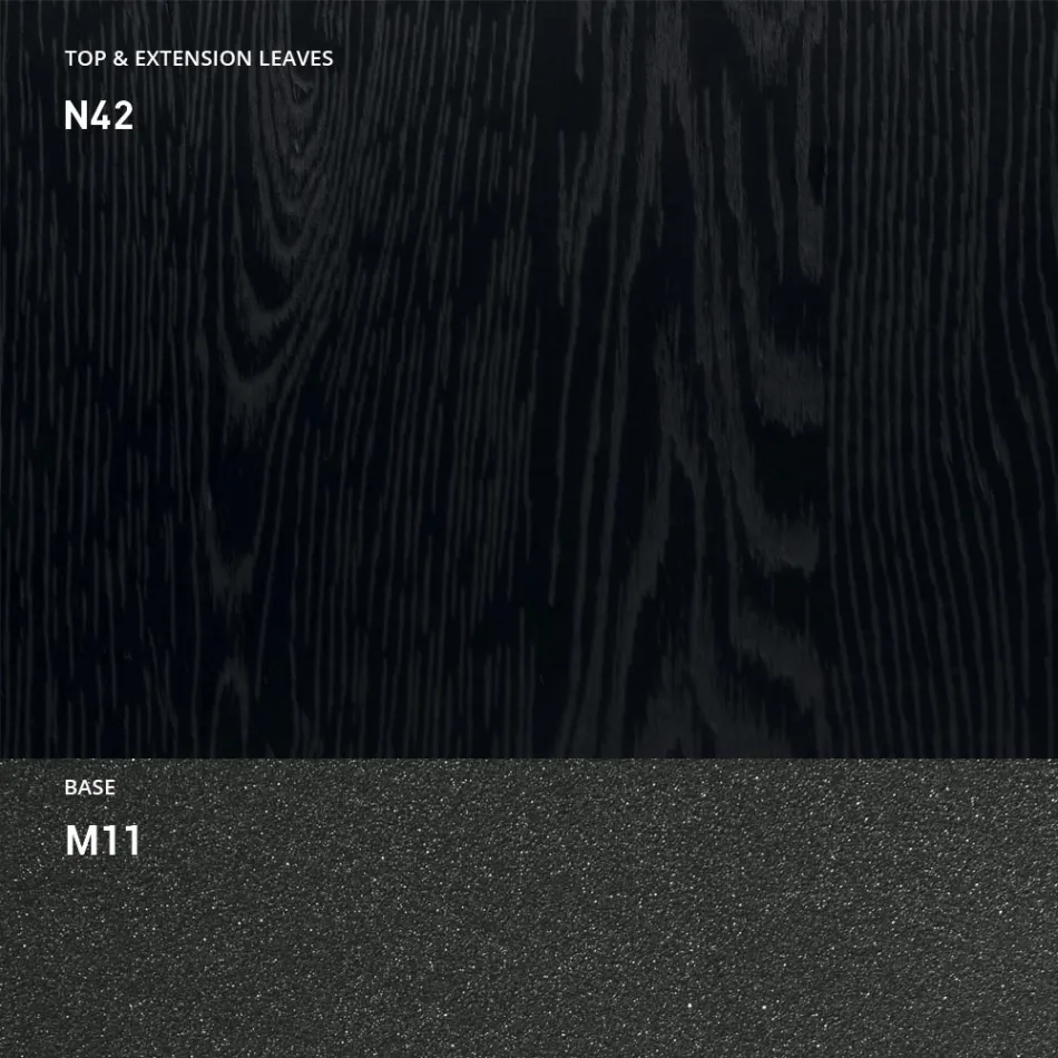 Consola Extensible 150 cm en Metal y Melamina Made in Italy - Solapa Viadurini