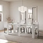 Consola extensible hasta 181 cm en paneles de melamina Made in Italy - Drago Viadurini