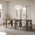 Consola extensible hasta 181 cm en paneles de melamina Made in Italy - Drago Viadurini