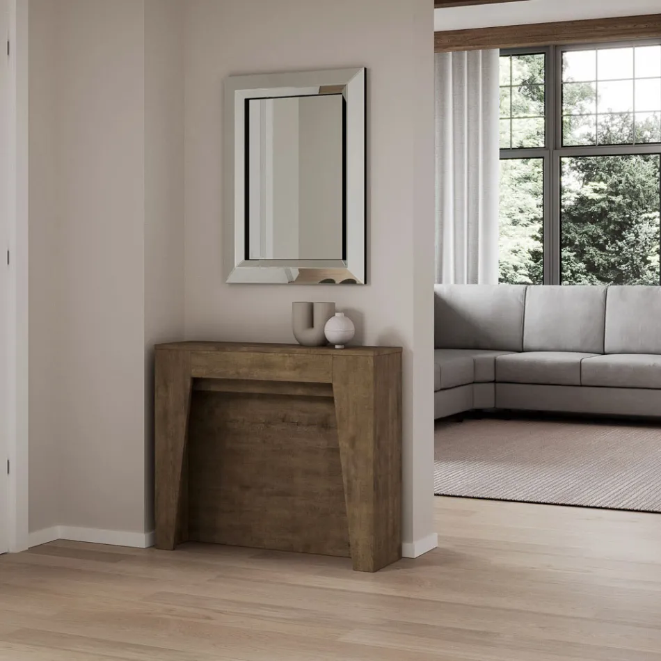 Consola extensible hasta 211 cm en melamina en esencia Made in Italy - Incantesimo Viadurini