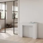 Consola extensible hasta 211 cm en paneles de melamina Made in Italy - Principessa Viadurini