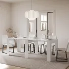 Consola extensible hasta 211 cm en paneles de melamina Made in Italy - Principessa Viadurini