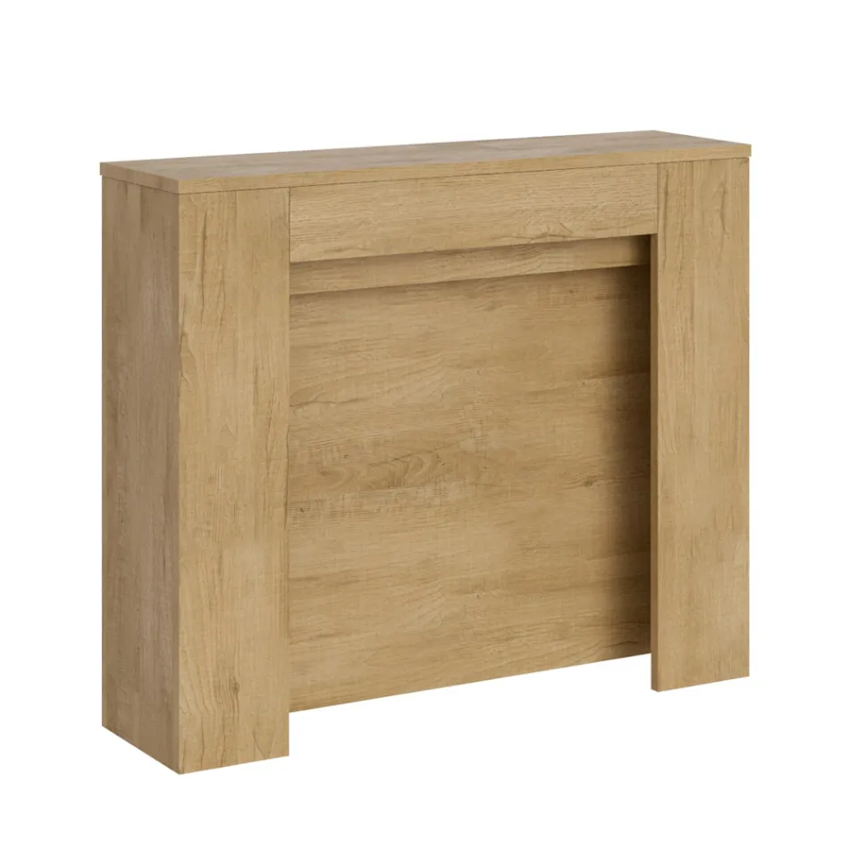 Consola extensible hasta 211 cm en paneles de melamina Made in Italy - Principessa Viadurini