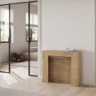 Consola extensible hasta 211 cm en paneles de melamina Made in Italy - Principessa Viadurini