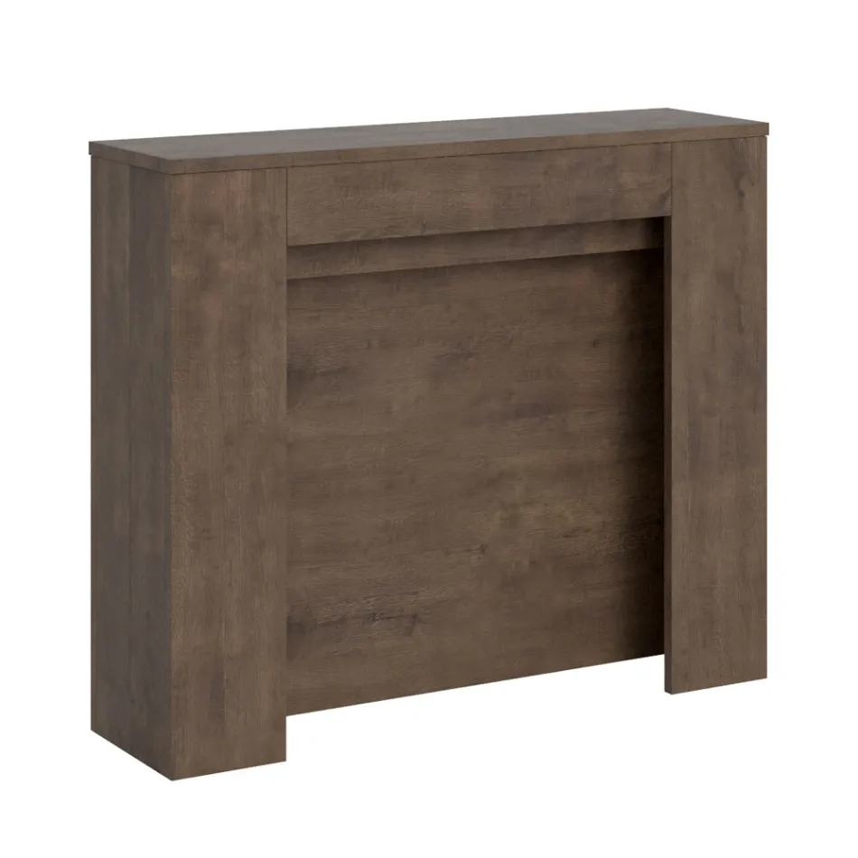 Consola extensible hasta 211 cm en paneles de melamina Made in Italy - Principessa Viadurini