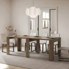 Consola extensible hasta 211 cm en paneles de melamina Made in Italy - Principessa Viadurini