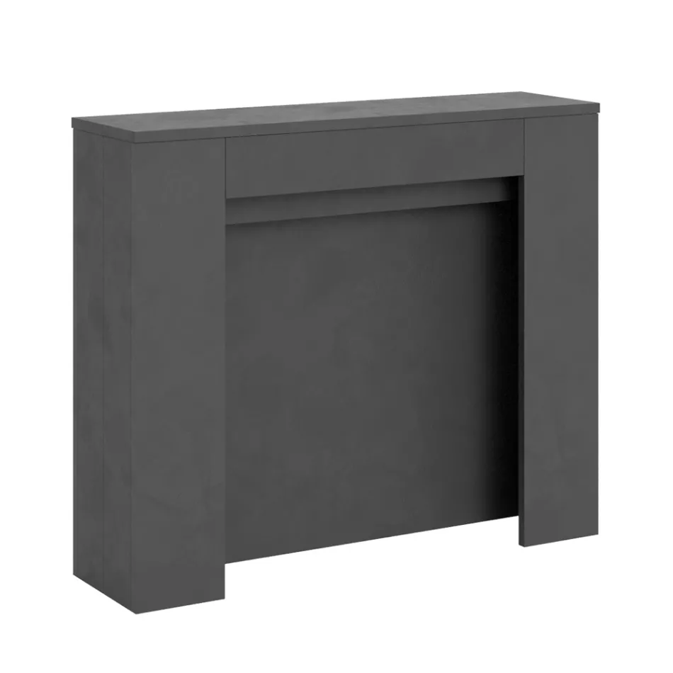 Consola extensible hasta 211 cm en paneles de melamina Made in Italy - Principessa Viadurini